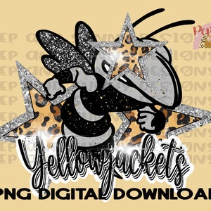 Yellowjackets  | Star Eye | Grunge | Distressed | Spirit Tee | PNG Digital Download | Sublimation Design