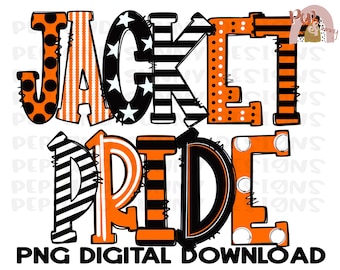Jacket Pride / Doodle Design / Mascota / Spirit Tee / PNG Descarga digital / Diseño de sublimación