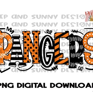 Rangers | Spirit Tee | Doodle Design | PNG Digital Download | Sublimation Design
