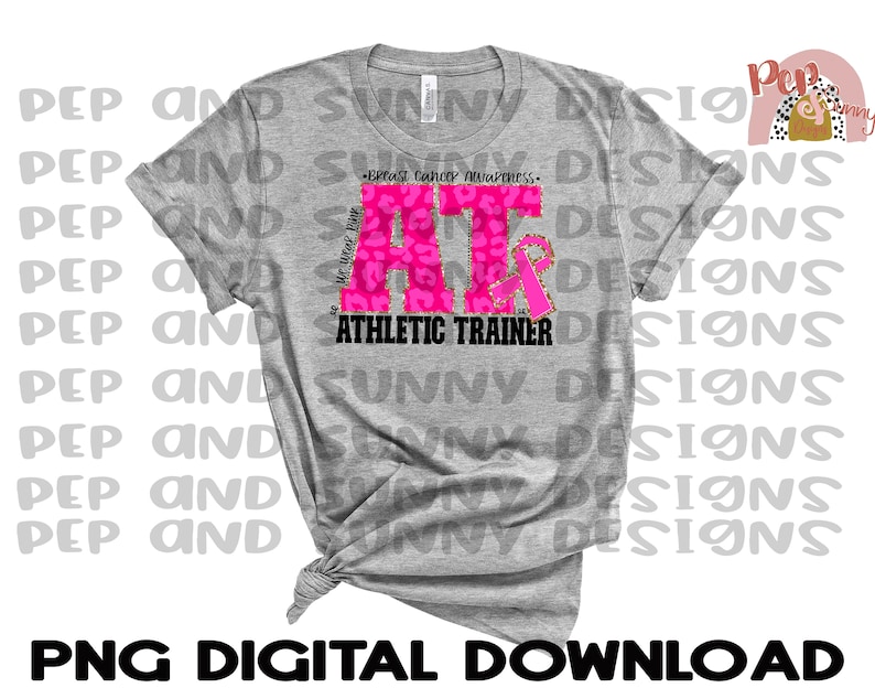 Athletic Trainer Breast Cancer Design | Athletic Trainer | Leopard ...