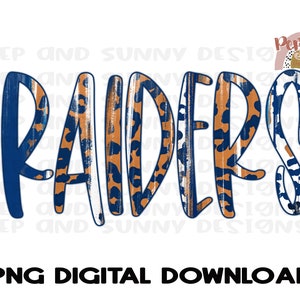 Raiders | Leopard Design | Spirit Tee | PNG Digital Download | Sublimation Design