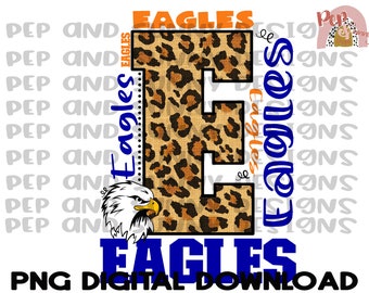 Eagles Collage | Leopard | PNG Digital Download | Sublimation Design