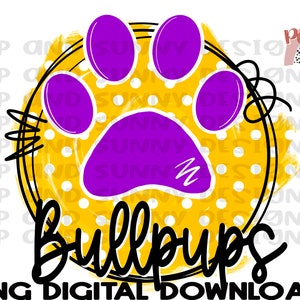 Bullpups | Paw Print | Spirit Tee | PNG Digital Download | Sublimation Design