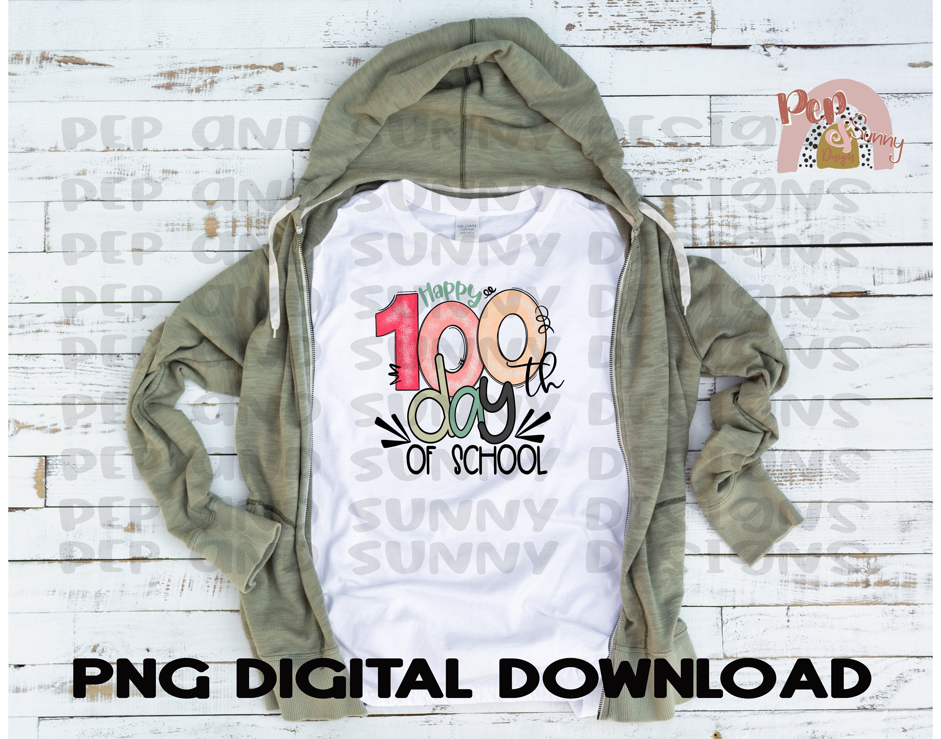 100 Days of School Happy 100 Days School PNG Digital - Etsy