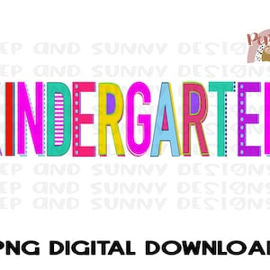 Kindergarten Bright Colorful Design | School Design | PNG Digital Download | Sublimation Design