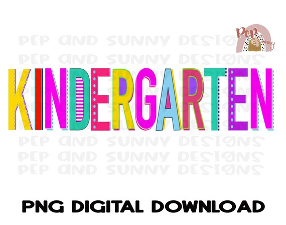 Kindergarten Bright Colorful Design School Design PNG - Etsy