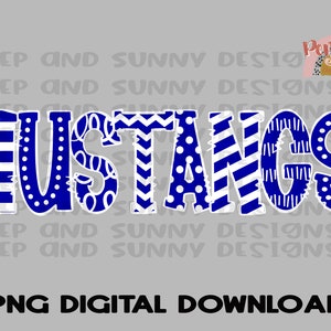 Mustangs | Doodle Design | Spirit Tee | PNG Digital Download | Sublimation Design