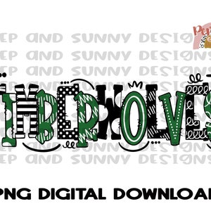 Timberwölfe | Spirit Tee Design Doodle Design | Maskottchen | PNG Digitaler Download | Sublimationsdesign