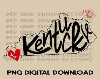 Kentucky | State Design | PNG Digital Download | Sublimation Design