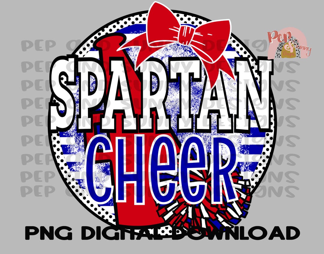 Spartan Cheer | Cheer Team Design | Dance Team Design | Megaphone | Bow ...