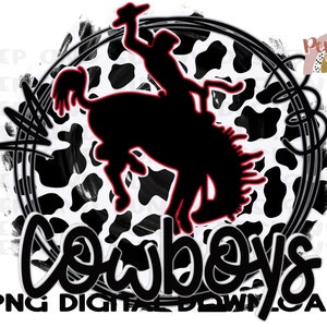 Cowboys | Spirit Tee | Koe Print | PNG Digitale Download | Sublimatie Ontwerp