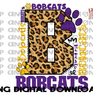 Bobcats Collage | Leopard | PNG Digital Download | Sublimation Design