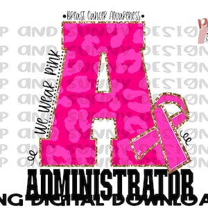 Damen Brustkrebs Design | Verwalter | Leopard | Rosa | PNG Digitaler Download | Sublimationsdesign