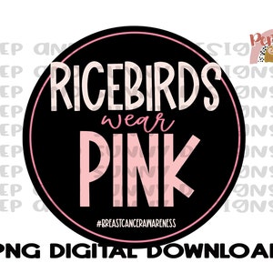Ricebirds | Rak piersi | Koszulka Spirit | Pobieranie cyfrowe PNG | Projekt sublimacji