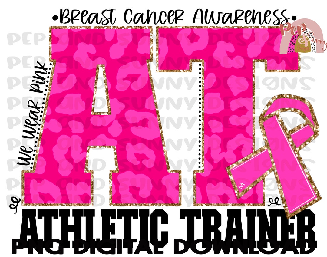 Athletic Trainer Breast Cancer Design | Athletic Trainer | Leopard ...