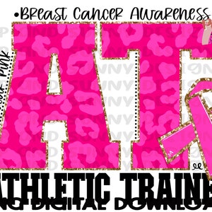 Design atlético do câncer da mama do instrutor de <br> Entrega Rápida? Treinador Atlético | Leopardo | Rosa | Download digital PNG | Design de sublimação
