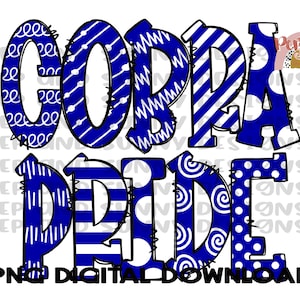 Cobra-trots | Koningsblauw | Geest T-shirt | Doodle-ontwerp | PNG digitale download | Sublimatie ontwerp