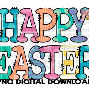 Happy Easter | Easter | PNG Digital Download | Sublimation Design | Printable Artwork