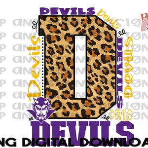 Duivels | Collage | Luipaard | Digitale png-download | Sublimatieontwerp