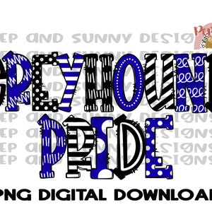 Greyhound Pride / Greyhounds / Doodle Design / Spirit Tee / PNG Digital Download / Sublimation Design