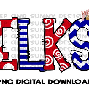 Elks | Doodle Design | Spirit Tee | PNG Digital Download | Sublimation Design