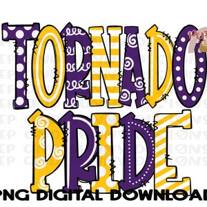 Tornado Pride | Doodle Design | Spirit Tee | PNG Digital Download | Sublimation Design