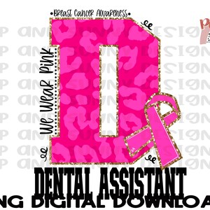 Projeto assistente dental do câncer da mama de <br> Entrega Rápida? Assistente Odontológico | Leopardo | Rosa | Download digital PNG | Design de sublimação