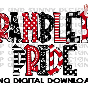 Rambler Pride | Ramblers | Spirit Tee | Doodle Design | PNG Digital Download | Sublimation Design