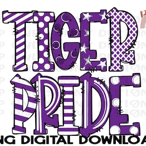 Fierté du tigre | Conception de griffonnages | Mascotte | Design de t-shirt Spirit | Téléchargement numérique PNG | Conception par sublimation