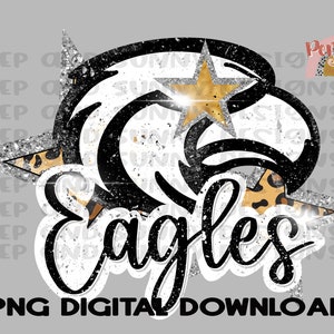 Eagles 2 / Eagle Head / Star Eye / Spirit Tee / PNG Digital Download / Diseño de sublimación