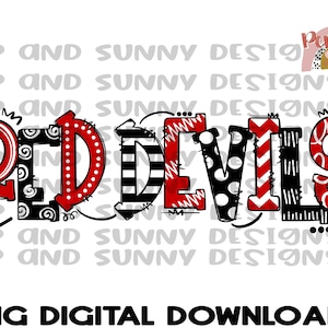 Rode Duivels | Geest T-shirt | Doodle-ontwerp | PNG digitale download | Sublimatie ontwerp