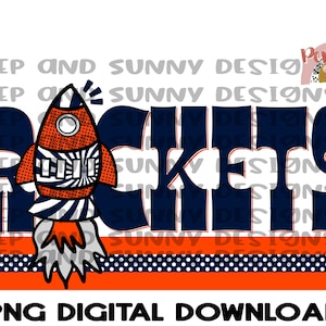 Raketten | Spirit Tee Ontwerp | PNG Digitale Download | Sublimatie Ontwerp