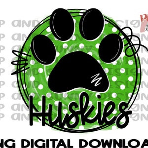 Huskies | | d’impression de pattes | De tee-shirt Spirit PNG Digital Download | Conception de sublimation