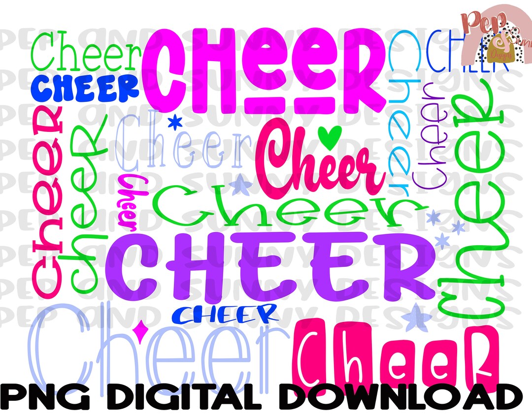 Cheer | Cheer Collage | Cheerleading | PNG Digital Download ...