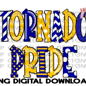 Tornado Pride | Doodle Design | Spirit Tee | PNG Digital Download | Sublimation Design