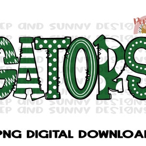 Gators | Doodle Design | Spirit Tee Design | PNG Digital Download | Sublimation Design