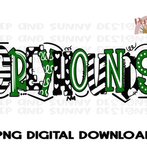 Greyhounds / Spirit Tee / Doodle Design / Mascotte / PNG Digital Download / Sublimation Design