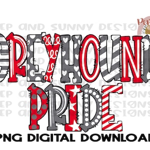 Greyhound Pride / Greyhounds / Doodle Design / Spirit Tee / PNG Digital Download / Sublimation Design