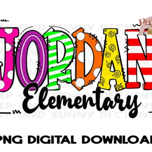 Grundschule Design | Individuell | Gekritzel-Design | PNG Digitaler Download | Sublimationsdesign