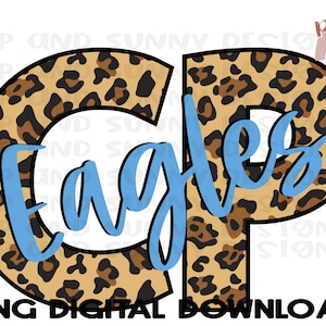 Adler | Maskottchen | Leopard | Spirit T-Shirt | PNG Digitaler Download | Sublimationsdesign