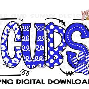 Cubs | Doodle Design | Spirit Tee Design | Paw Print | PNG Digital Download | Sublimation Design