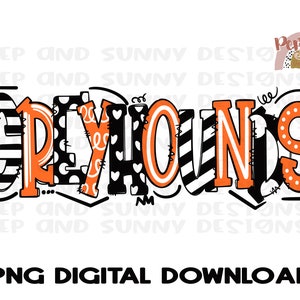 Greyhounds / Spirit Tee / Doodle Design / Mascotte / PNG Digital Download / Sublimation Design