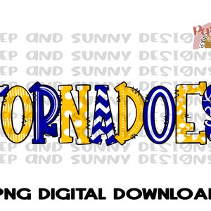 Tornadoes | Doodle Design | Spirit Tee | PNG Digital Download | Sublimation Design