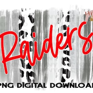 Raiders | School Mascot | Spirit Tee | Leopard | PNG Digital Download | Sublimation Design
