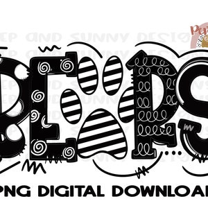 Bears | Doodle Design | School Mascot | Spirit Tee | PNG Digital Download | Sublimation Design