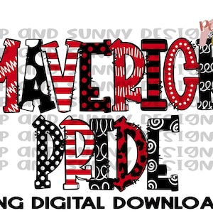 Maverick Pride | Projekt Doodle | Maskotka | Projekt koszulki Spirit | Pobieranie cyfrowe PNG | Projekt sublimacji