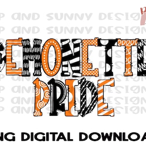 Demonette Pride | Doodle Design | Mascot | Spirit Tee Design | PNG Digital Download | Sublimation Design