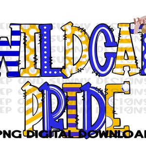 Wildcat Pride | Wildcats | Spirit Tee | Doodle Design | PNG Digital Download | Sublimation Design