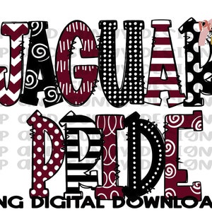 Jaguar Pride | Spirit Tee | Doodle Design | PNG Digital Download | Sublimatie Ontwerp