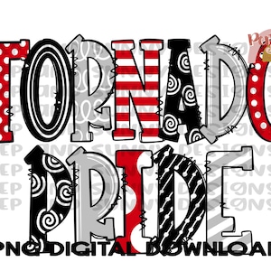 Tornado Pride | Doodle Design | Spirit Tee | PNG Digital Download | Sublimation Design